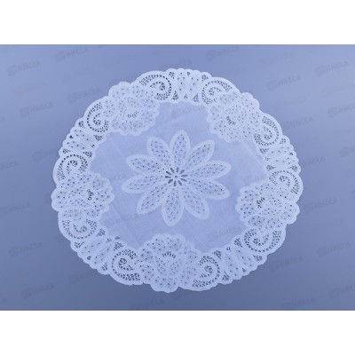Салфетка ажурная GRACE Лейс 38*38 LO-1008U белая круг 93403 *12 Салфетка ажурная GRACE Лейс 38*38 LO-1008U белая круг 93403 *12