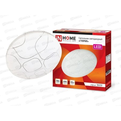 Светильник светодиодный inHOME DECO ГЛОРИЯ 36Вт 6500К 380*55мм *10 Светильник светодиодный inHOME DECO ГЛОРИЯ 36Вт 6500К 380*55мм *10