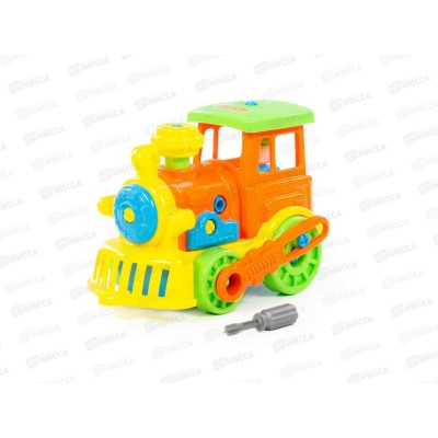 Конструктор-транспорт &quotПаровоз&quot (48 элементов), 71255 в сеточке   *9