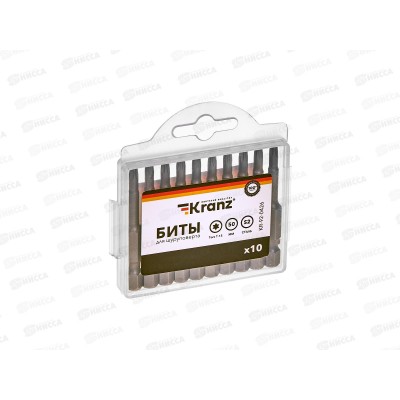 Бита Torx T-15*50мм для шуруповерта 10шт Kranz KR-92-0426 Бита Torx T-15*50мм для шуруповерта 10шт Kranz KR-92-0426