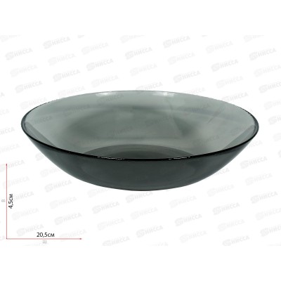 Тарелка суп. Симпатия графит 20,8см *6 23с2316