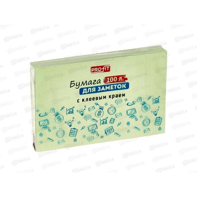 Блок липкий Profit 51х75мм зеленая, 100л, 3Б-5569 *12 Блок липкий Profit 51х75мм зеленая, 100л, 3Б-5569 *12