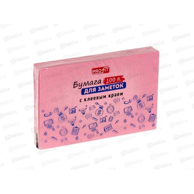 Блок липкий Profit 51х75мм розовая, 100л, 3Б-5571 *12 Блок липкий Profit 51х75мм розовая, 100л, 3Б-5571 *12