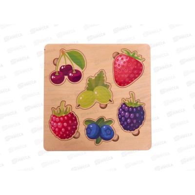 Игра развивающая деревянная "Ягоды" (21х21см) 00762 Игра развивающая деревянная "Ягоды" (21х21см) 00762