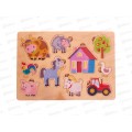 Игра развивающая деревянная "Ферма" (30х21см) 00768 Игра развивающая деревянная "Ферма" (30х21см) 00768