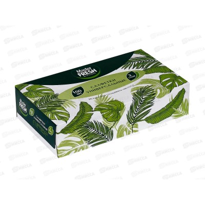 Master FRESH Салфетки бумажные 100шт в коробочке С0007650 *35
