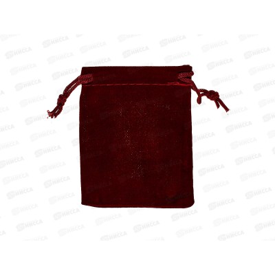 Мешок ткань-велюр Basir, цвет бордовый 7*9см MC-6715бордо