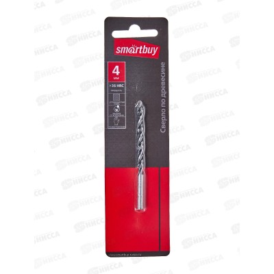 Сверло по дереву 4 мм, Smartbuy tools, SBT-DW-4 Сверло по дереву 4 мм, Smartbuy tools, SBT-DW-4