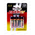 Батарейка ТРОФИ LR6 ENERGY POWER Alkaline, 4BL *4/40/640