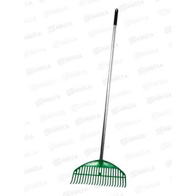 Грабли веерные пластмассовые 22 зуба &quotГардения&quot 440мм, с алюминиевым черенком, 010819-2