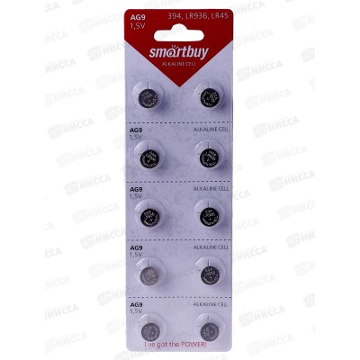 Батарейка SmartBuy AG9-10B *10/100/2000