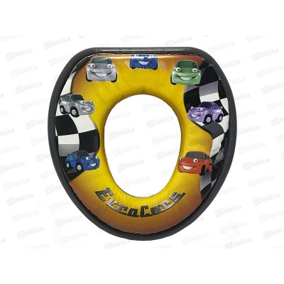 Сиденье на унитаз мягкое дет "Гоночные машинки" *30 МП Сиденье на унитаз мягкое дет "Гоночные машинки" *30 МП