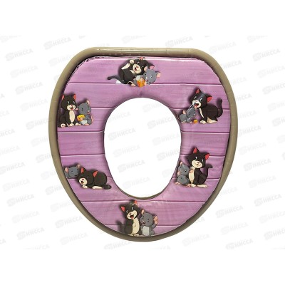 Сиденье на унитаз мягкое дет "Кошки-мышки" *30 МП Сиденье на унитаз мягкое дет "Кошки-мышки" *30 МП