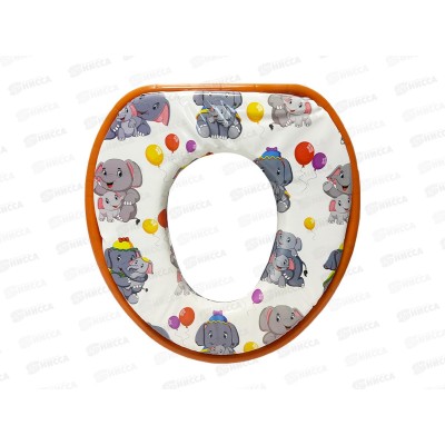 Сиденье на унитаз мягкое дет "Праздничные слоники" *30 МП Сиденье на унитаз мягкое дет "Праздничные слоники" *30 МП