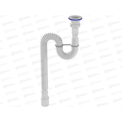 Гофросифон 1 1/2&quot*40/50 удлиненный с пластиковой решеткой, PF113-55-MR *55