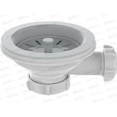 Выпуск 3 1/2&quot с пластиковой решеткой с отводом под перелив, PNV250 *40