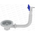 Выпуск 3 1/2" с пластиковой решеткой с прямоугольным переливом, PNV305-40-MR *40 Выпуск 3 1/2" с пластиковой решеткой с прямоугольным переливом, PNV305-40-MR *40
