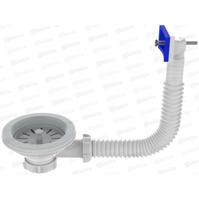 Выпуск 3 1/2" с пластиковой решеткой с прямоугольным переливом, PNV305-40-MR *40 Выпуск 3 1/2" с пластиковой решеткой с прямоугольным переливом, PNV305-40-MR *40