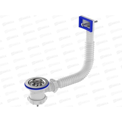 Выпуск 1 1/2&quot с металлической решеткой с  прямоугольным переливом, NV120-45-MR *45
