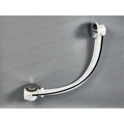 Выпуск 1 1/2&quot для ванны с металлической решеткой с переливом, с металлической ручкой, полуавтомат, NV401-30-MR *30