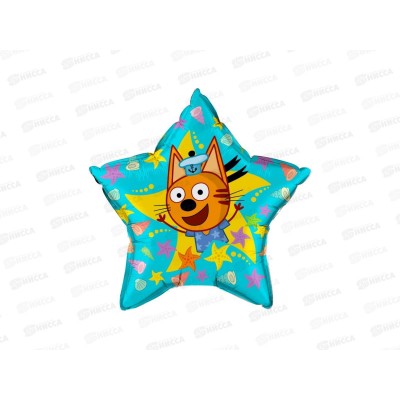 Шар К 22" Звезда Три Кота Коржик, фольга, 1202-3722 Шар К 22" Звезда Три Кота Коржик, фольга, 1202-3722