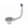 Выпуск 3 1/2" с пластиковой решеткой круглым переливом, PNV320-40-MR *40 Выпуск 3 1/2" с пластиковой решеткой круглым переливом, PNV320-40-MR *40