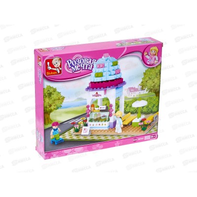 Конструктор SLUBAN Розовая мечта. Кафе мороженное, 205дет., М38-В0525 Конструктор SLUBAN Розовая мечта. Кафе мороженное, 205дет., М38-В0525