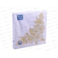 Салфетки 3 слойные 20 листов 33*33 Bouquet Home Золотые розы,25018*12