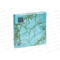Салфетки 3сл 20л 33*33 Bouquet Home Мрамор золотой на тиффани,57508*12
