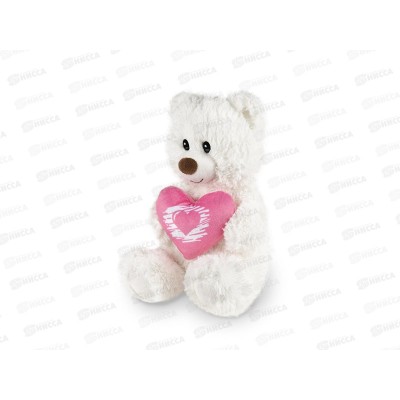 Мишка белый с сердцем, 23см, МТ-SUT061705-23 Maxitoys Мишка белый с сердцем, 23см, МТ-SUT061705-23 Maxitoys