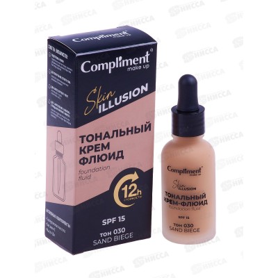 КОМПЛИМЕНТ Тональный крем-флюид №030 Песочно-бежевый 30мл *12 КОМПЛИМЕНТ Тональный крем-флюид №030 Песочно-бежевый 30мл *12