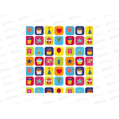 Бумага упаковочная Optima &quotВечеринка&quot (10л,70*100см) УБ-4448 *25