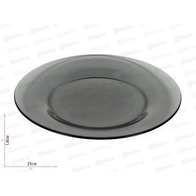 Тарелка обеденная Симпатия графит 25см *6 23с2315