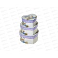 Коробка подарочная (набор 3в1) 15*12,13*11,11*9 Цветы 10827-13