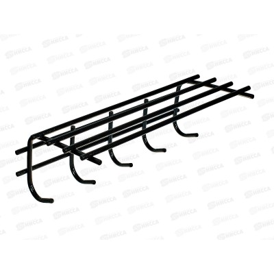 Вешалка для одежды 5 крючков с полкой черный 1206 Вешалка для одежды 5 крючков с полкой черный 1206