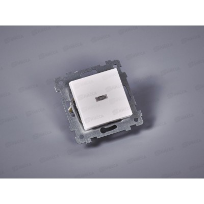 Выключатель механизм &quotАксиома&quot 1-клавиша скрытой установки со светоиндикацией, С110-448 *54