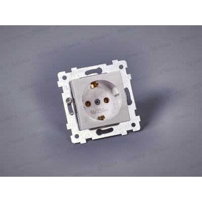 Розетка механизм скрытой установки &quotМария&quot с заземляющим контактом, РС16-445  *54