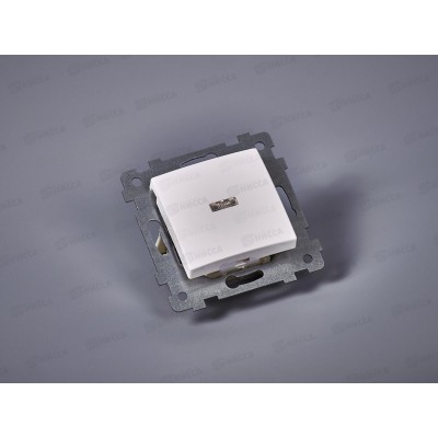 Выключатель механизм &quotМария&quot 1-клавиша скрытой установки со светоиндикацией, С110-438 *54