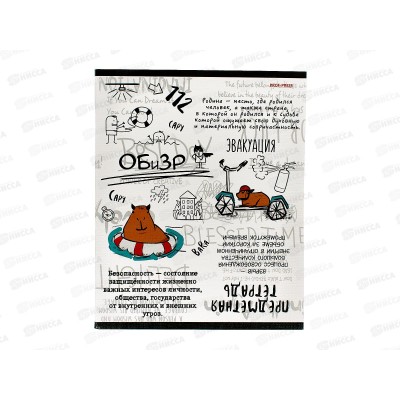 Тетрадь 48л кл. ПП "Капибара" ОБиЗР, 48-0041 *10/80 Тетрадь 48л кл. ПП "Капибара" ОБиЗР, 48-0041 *10/80