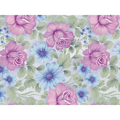 Клеенка на неткан основе ДЕКОРАМА 1,4*20м 044С розы и ромашки сирен