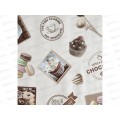 Клеенка на неткан основе ДЕКОРАМА 1,4*20м 072А кофе и макаруны