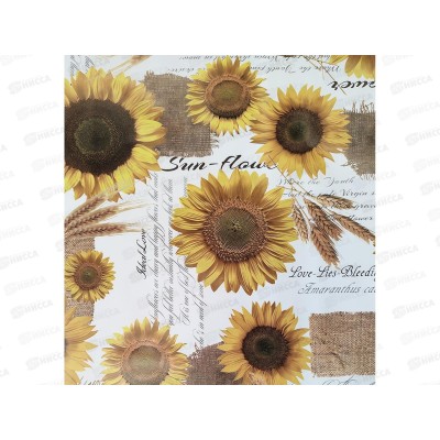 Клеенка на неткан основе ДЕКОРАМА 1,4*20м 088А подсолнухи Клеенка на неткан основе ДЕКОРАМА 1,4*20м 088А подсолнухи