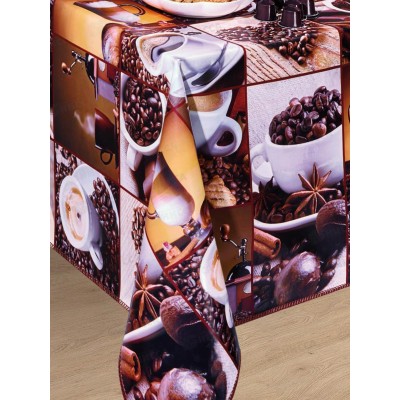 Клеенка на нетканой основе ДЕКОРАМА 1,4*20м 100А кофе