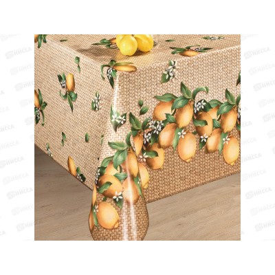 Клеенка на нетканой основе ДЕКОРАМА 1,4*20м 225А лимоны на беж