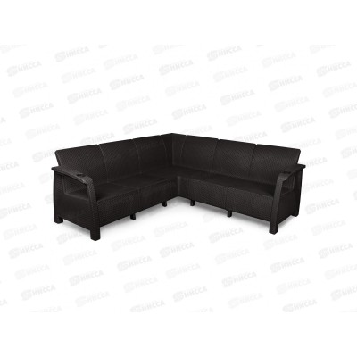 Диван "Ротанг-плюс" угловой мокко М8838 *1 Диван "Ротанг-плюс" угловой мокко М8838 *1