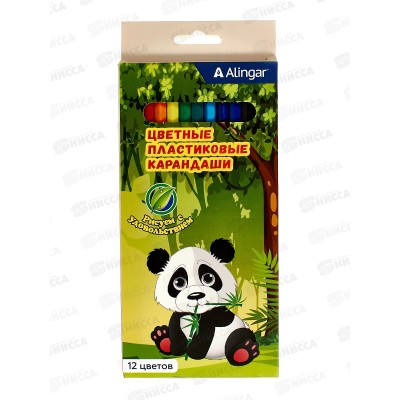 Карандаши 12цв Alingar Сказочный мир пластик. шемтигран., заточ AL6422