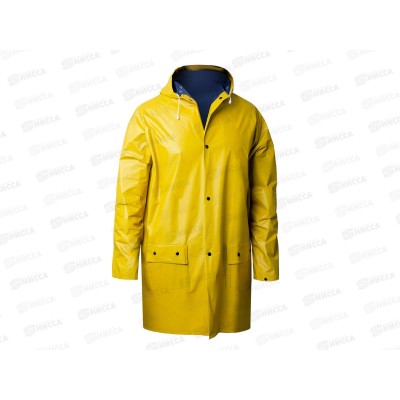 Дождевик-плащ SUNTR2 сверхпрочный на кнопках пвх желтый с капюшон *30 Дождевик-плащ SUNTR2 сверхпрочный на кнопках пвх желтый с капюшон *30