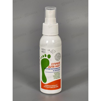 Krassa MED Спрей для ног против потливости и запаха 100мл *18 Krassa MED Спрей для ног против потливости и запаха 100мл *18