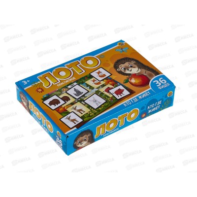 Лото пластиковое Кто где живет, ИН-4262 *24 Лото пластиковое Кто где живет, ИН-4262 *24