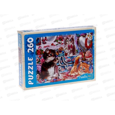 ПАЗЛ 260элементов Забавные котики №7, ПУ-2902 *24 ПАЗЛ 260элементов Забавные котики №7, ПУ-2902 *24